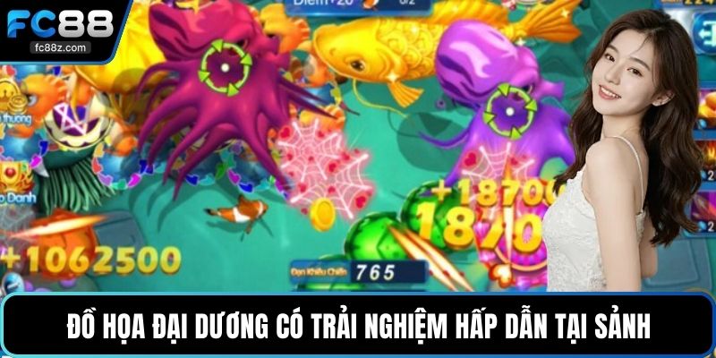 Đồ họa đại dương có trải nghiệm hấp dẫn tại sảnh