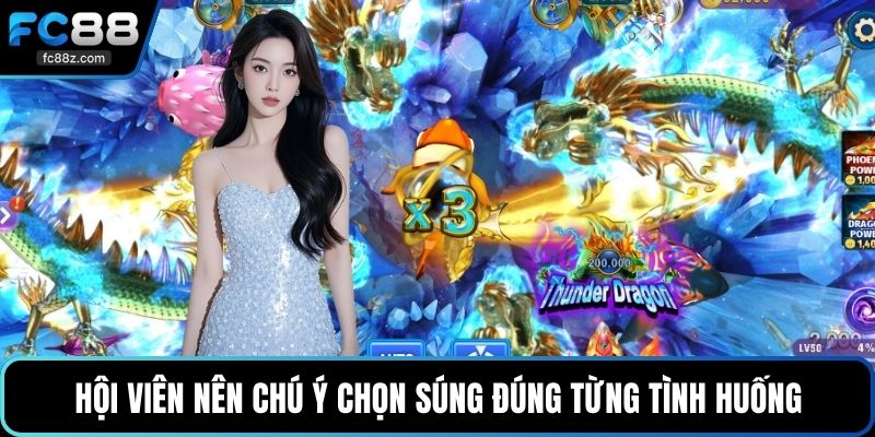 Hội viên nên chú ý chọn súng đúng từng tình huống