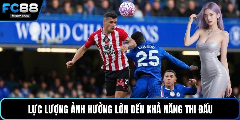 Lực lượng ảnh hưởng lớn đến khả năng thi đấu